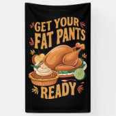 感謝おもしろいの気持ち太ったパンツを用意 横断幕 (縦)