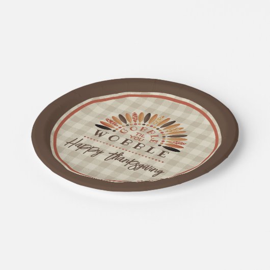 感謝おもしろいの祈りがゴブルになるまで ペーパープレート (アングル)