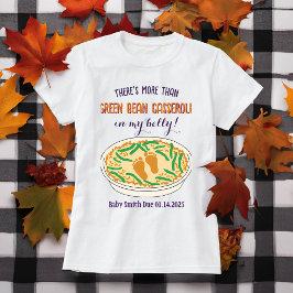 感謝おもしろい妊娠がベビーの足跡を明らかにする Tシャツ