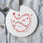 感謝および愛情のあ親切さボタン 缶バッジ (インサイチュ)