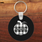 感謝かぼちゃかわいい感謝祭秋秋のプラ キーホルダー (正面)