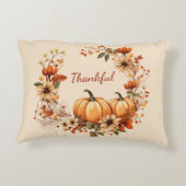 感謝かぼちゃと秋の花リース アクセントクッション (裏面)