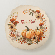 感謝かぼちゃと秋の花リース