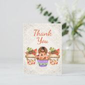 感謝かわいらしのカップケーキありがとう ポストカード (スタンド正面)