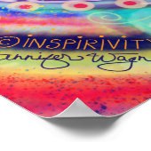 感謝かわいらしハート引用文感激ポスター ポスター (角)