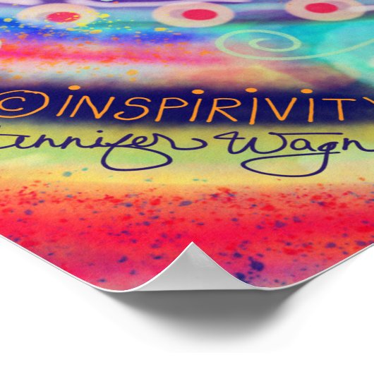 感謝かわいらしハート引用文感激ポスター ポスター (角)