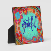 感謝かわいらし感動的お洒落イーゼル フォトプラーク (正面)