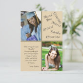 感謝が写真ノート感謝していしていることを言って下さい サンキューカード (スタンド正面)