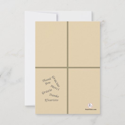 感謝が写真ノート感謝していしていることを言って下さい サンキューカード (裏面)