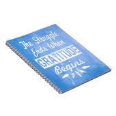 感謝が始まる場合の苦闘の端 ノートブック (右側)