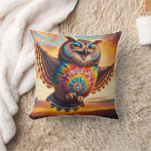 感謝くもの巣 – フクロウ クッション (ブランケット)