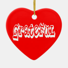 感謝ことわざグラフィティスタイルタイポグラフィ セラミックオーナメント
