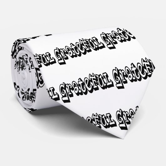 感謝ことわざグラフィティスタイルタイポグラフィ ネクタイ (ロール)