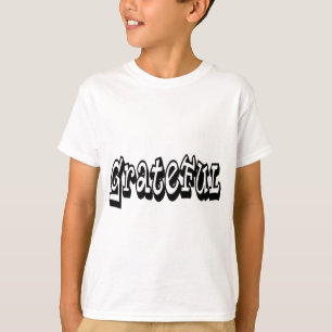 感謝ことわざグラフィティスタイルタイポグラフィ Tシャツ