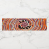 感謝されています グルーヴィー スワール カラフル 従業員 ペットボトルラベル (シングルラベル)