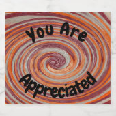 感謝されています ファンキーな渦巻き カラフルなスタッフ ビールラベル (シングルラベル)