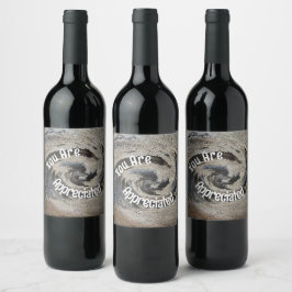 感謝されるあなた ラスティックブラウン モザイク エンプロイー ワインラベル