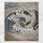 感謝されるあなた ラスティックブラウン モザイク エンプロイー ワインラベル (シングルラベル)