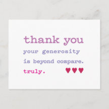 感謝しかありません。比べようのない寛大さ。本当に。