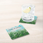 感謝したハートのコースターの一組の6との感謝を与えて下さい スクエアペーパーコースター (インサイチュ)