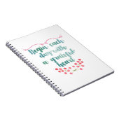 感謝したハートの引用文から毎日始めて下さい ノートブック (右側)