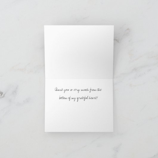 感謝したハートはノート感謝していしています サンキューカード (内部)
