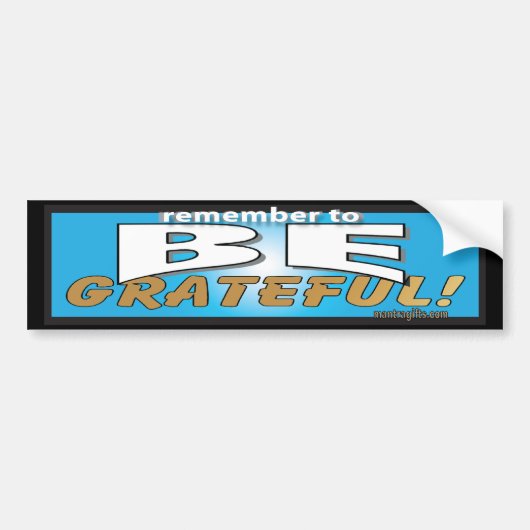 感謝したバンパーステッカーがあることを覚えて下さい バンパーステッカー (正面)
