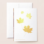 感謝した友情の紅葉のカスタムの文字 箔カード (裏面封筒付き)