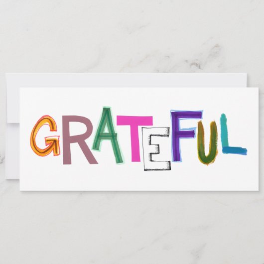 感謝した感謝のおもしろいのgratitiudeの芸術ありがとう 招待状 (正面)