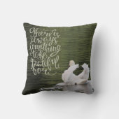 感謝した白鳥の枕 クッション (裏面)