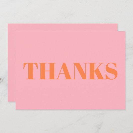 感謝していありがとうオレンジピンクカーモダンド (正面/裏面)