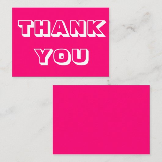 感謝していありがとうホットピンク アドバイスカード (正面/裏面)
