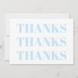 感謝していありがとうライトブルー白モダンカード