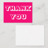 感謝していありがとう明るい赤紫色ピンクの白カード アドバイスカード (正面/裏面)