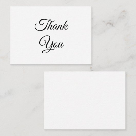 感謝していありがとう白黒クラシックエレガント アドバイスカード (正面/裏面)