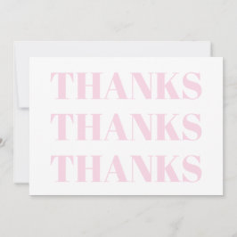 感謝していありがとう薄いピンクの白いモダンカード