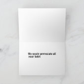 「感謝していあ！」 サンキューカード (内部)