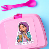 「感謝していいいクリーム！」おもしろいアイスクリームコーン シール