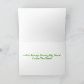 感謝していいつも背中を！ サンキューカード (内部)