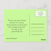 感謝していおかわいらし花 ポストカード (裏面)