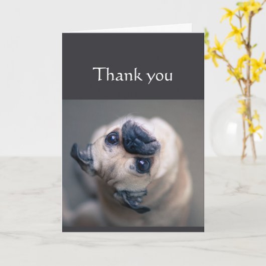 感謝していおもしろいの素晴らし犬の動物 カード (黄色い花)