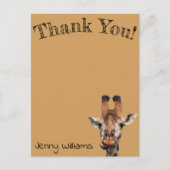 感謝していおもしろいキリン ポストカード (正面)