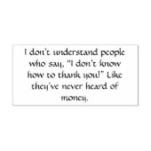 感謝していおもしろい文字 ラバースタンプ (インプリント)