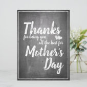感謝していお前だ！母の日の黒板 (スタンド正面)