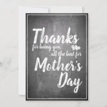 感謝していお前だ！母の日の黒板