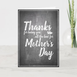 感謝していお前だ！母の日の黒板 カード