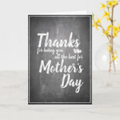 感謝していお前だ！母の日の黒板 カード (黄色い花)