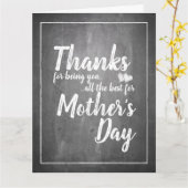 感謝していお前だ！母の日の黒板 カード (黄色い花)