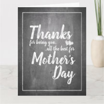 感謝していお前だ！母の日の黒板