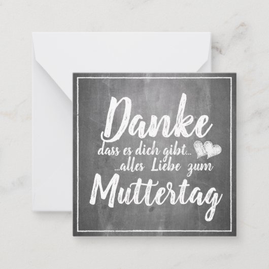 感謝していお前だ！母の日の黒板 ノートカード (正面)